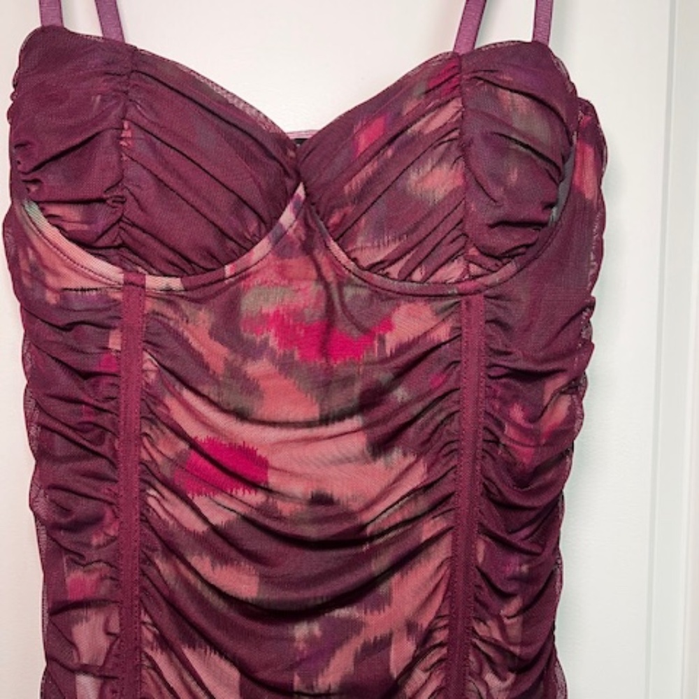 Purple Midi Ruched Dress